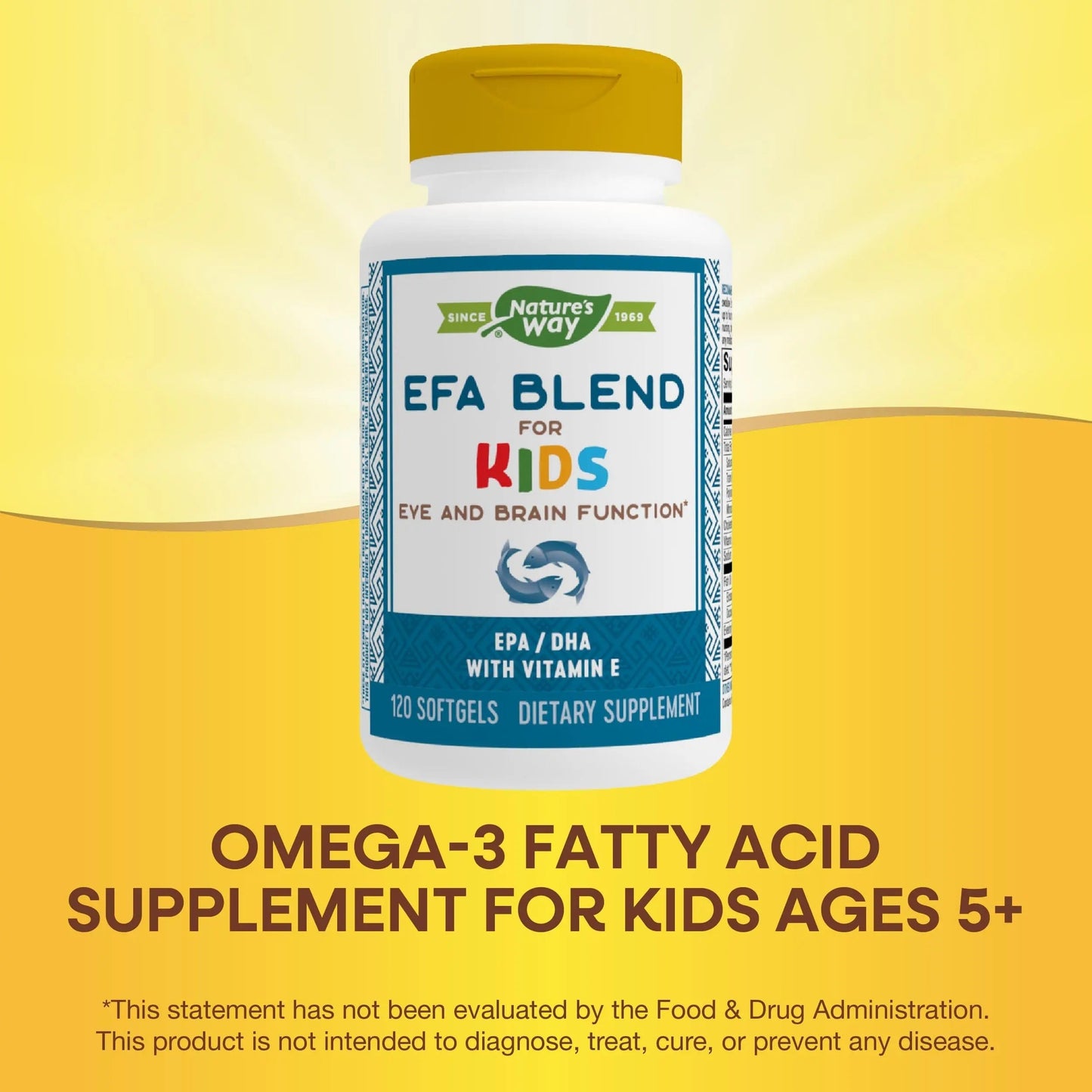 Nature's Way EFA Blend for Kids with vitamin E, Supports Eye and Brain Function*, 120 Softgels Nature's WayBuy Supplements Australia