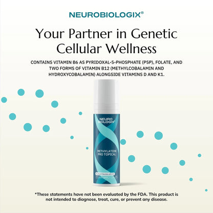 Neurobiologix Methylation Pro Topical for Men and Women, Bioactive B Vitamin Cream with Methylfolate, B6, B12, D3 & K1, Supports Cellular Energy NeurobiologixBuy Supplements Australia