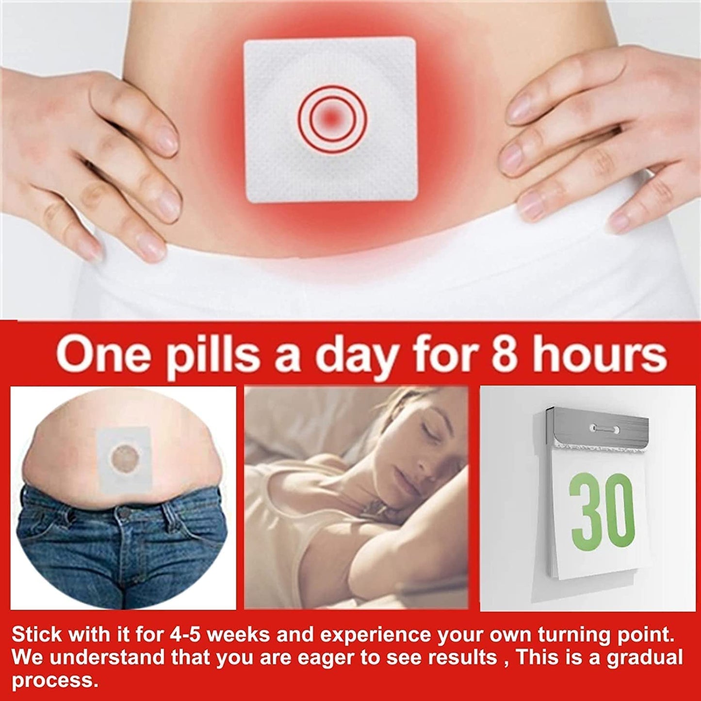 Hairline Mugwort Belly Button Patch, Natural Mugwort Essence Patch, Moxibustion Patch HairlineBuy Supplements Australia