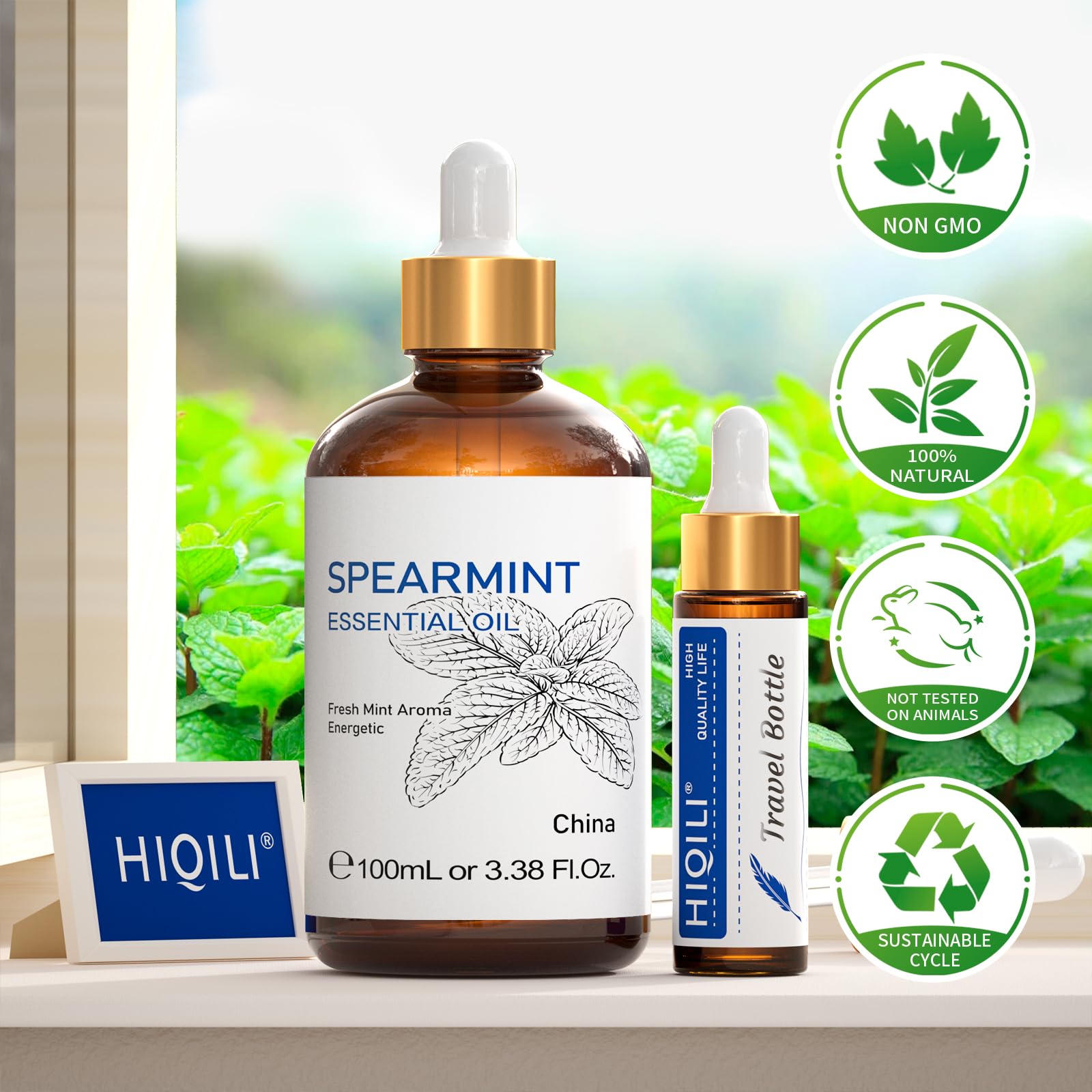 HIQILI 100ML Spearmint Essential Oil for Skin Care -100% Pure Treatment Grade - 3.38 Fl Oz. HIQILIBuy Supplements Australia