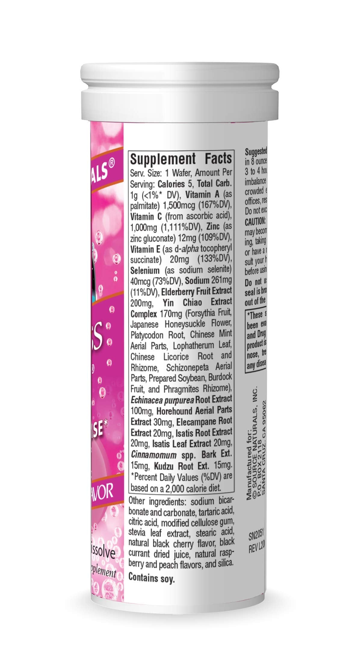 Source Naturals Wellness Fizz, Natural Berry Flavor - 10 Wafers Source NaturalsBuy Supplements Australia