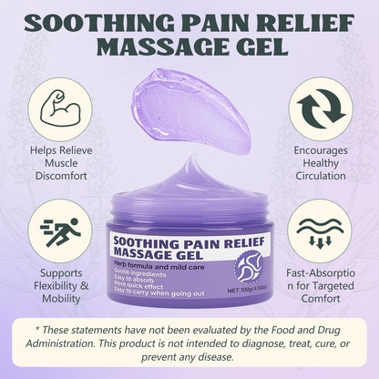 Soothing Massage Gel (100g) - Joint Relief Purple Gel, Natural Ingredients Soothing Relief Cream, Fast-Absorbing Jointgel Cream for Soothing Joint, Shoulder, Knee, Back, Lumbar & Muscle Stiffness VereclueBuy Supplements Australia