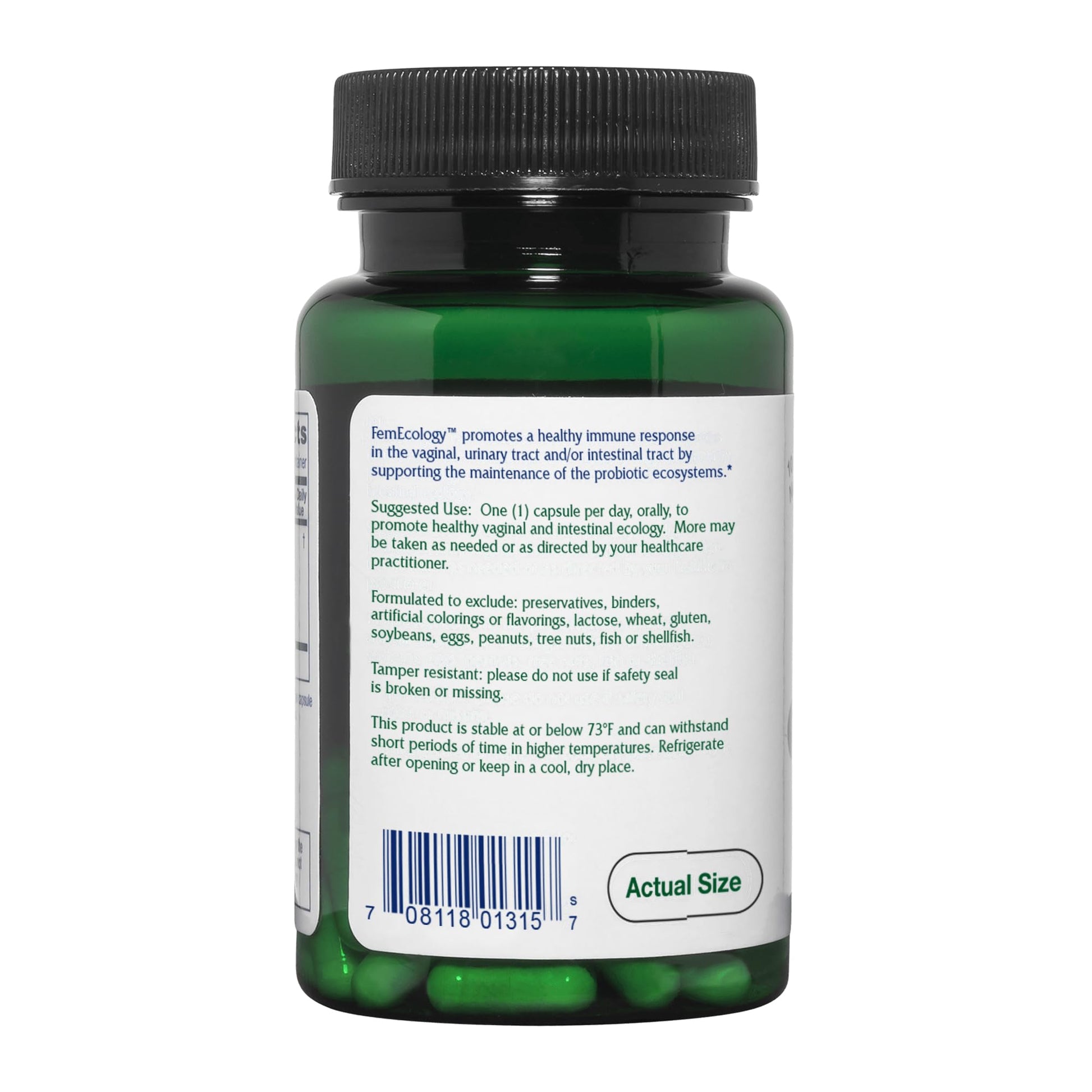 Vitanica FemEcology, Vaginal and Intestinal Probiotic Support, Vegetarian, 30 Capsules VitanicaBuy Supplements Australia