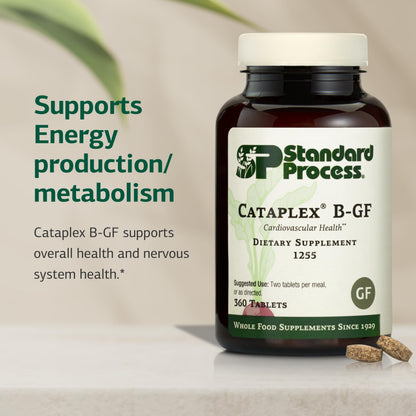Standard Process Cataplex B-GF - Supports Nervous System Health - B Vitamins for Energy & Heart Support - Aids Energy During Physical Activity - Gluten-Free, Non-Soy & Non-Dairy - 360 Tablets Standard Process Inc.Buy Supplements Australia