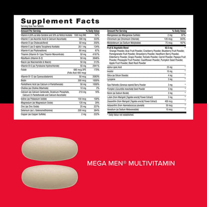GNC Mega Men Performance and Vitality Vitapak Program, Convenient Complete Nutrition, 5 Products in 1 Packet, Circulation GNC