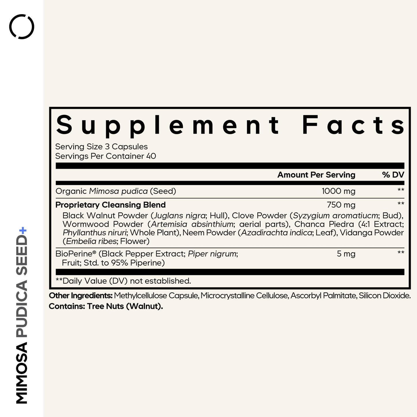 Codeage Organic Mimosa Pudica Seed Capsules - Mimosa Pudica Seeds Supplement - Black Walnut, Cloves, Vidanga, Neem, BioPerine - All in One - Sensitive Plant Pills - Non-GMO & Vegan - 120 Capsules CodeageBuy Supplements Australia