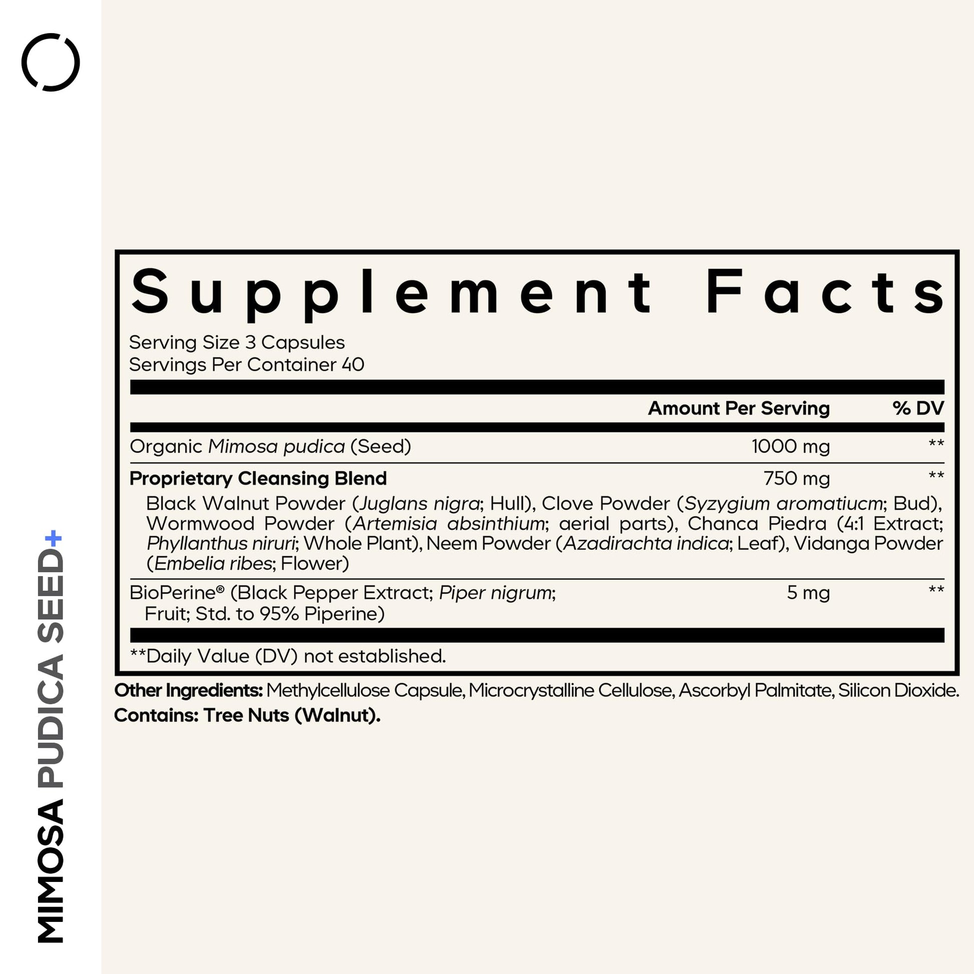 Codeage Organic Mimosa Pudica Seed Capsules - Mimosa Pudica Seeds Supplement - Black Walnut, Cloves, Vidanga, Neem, BioPerine - All in One - Sensitive Plant Pills - Non-GMO & Vegan - 120 Capsules CodeageBuy Supplements Australia