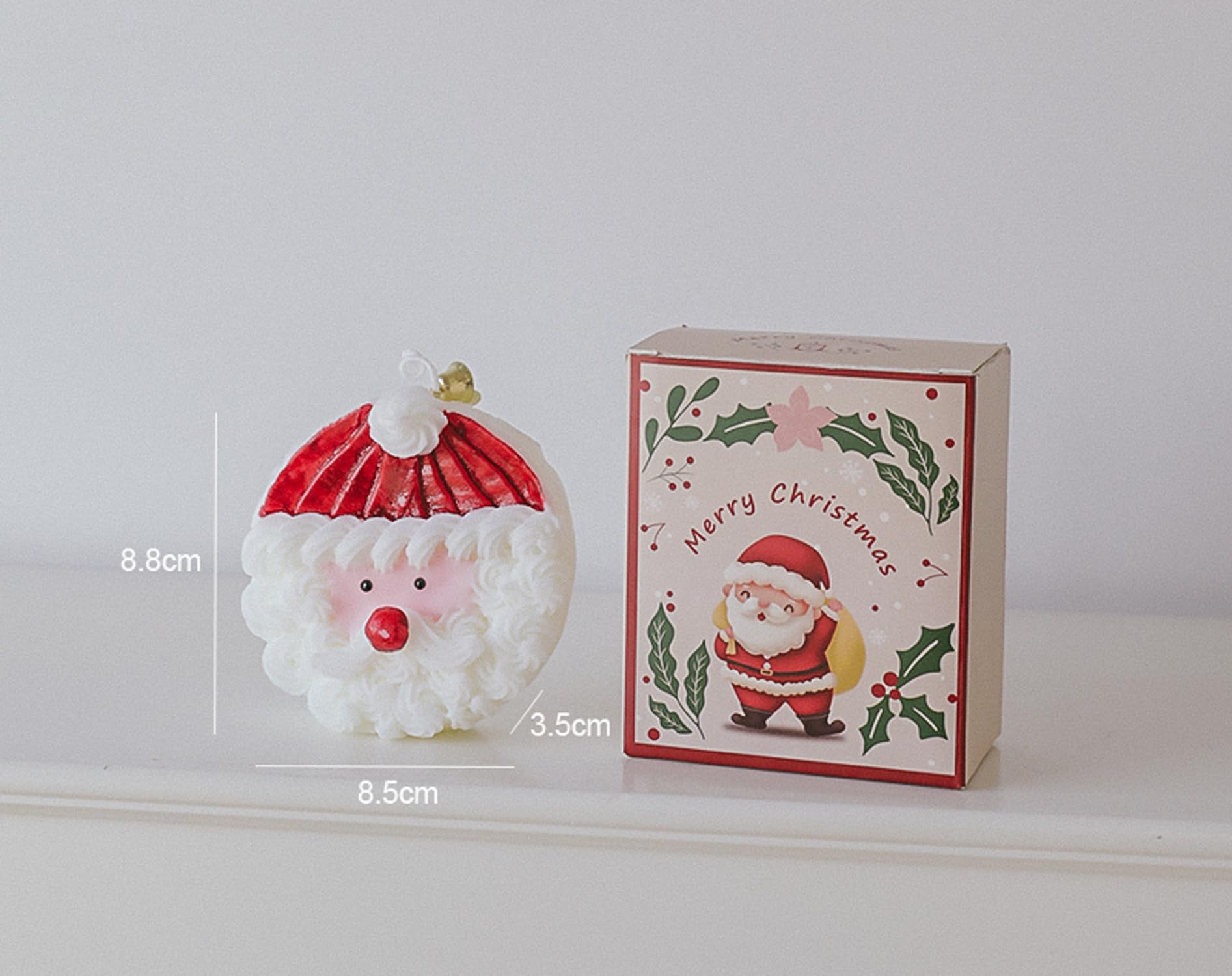 Christmas Cake Scented Candle,110G Handmade Aroma Soy Wax Santa Claus Decorative Candle T-shinBuy Supplements Australia