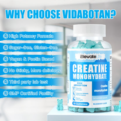 ElevateLife Creatine Monohydrate Gummies 5000mg for Men & Women, Chewables ElevateLifeBuy Supplements Australia