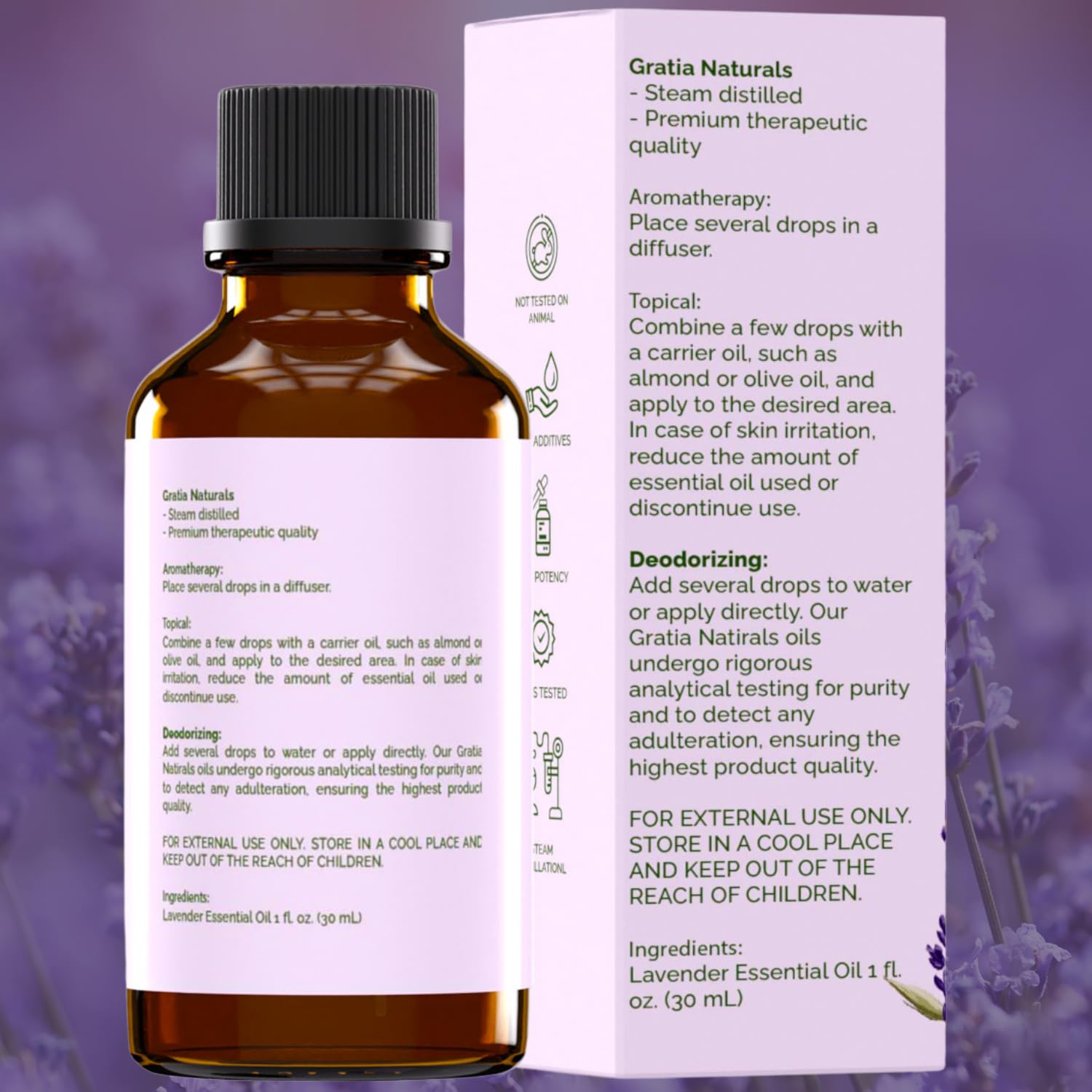 Gratia Naturals Lavender Essential Oil - 100% Pure and Natural … GRATIA NATURALSBuy Supplements Australia