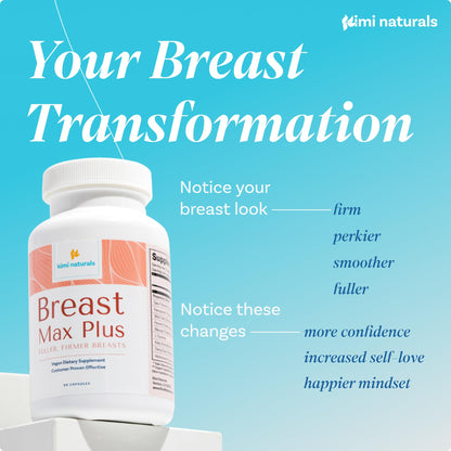 KIMI Naturals Breast Max Plus - Breast Enhancement Pills | Breast Enlargement Supplements with Fenugreek, Breast Growth, Supports Breast Firmness | 90 Capsules KIMIBuy Supplements Australia