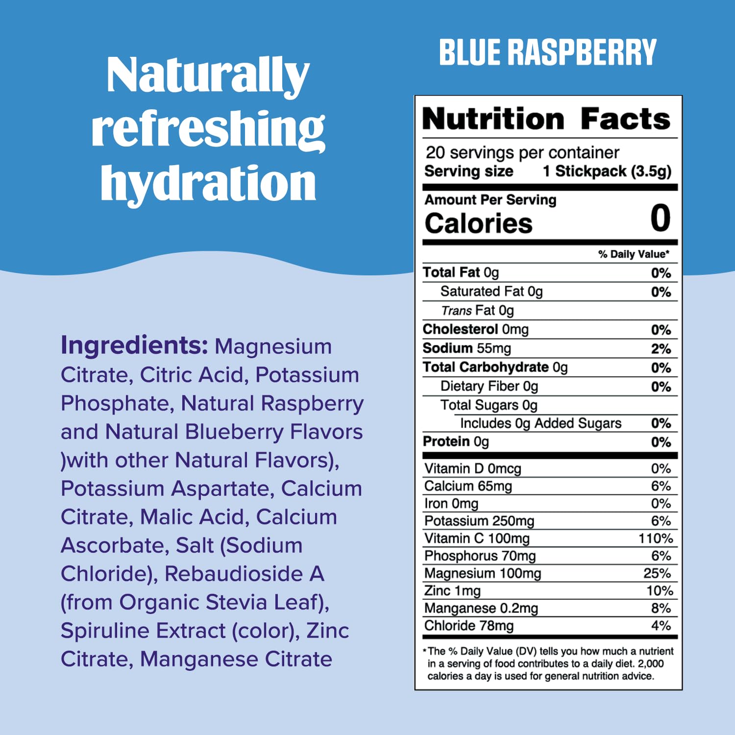 Ultima Replenisher Daily Electrolyte Drink Mix – Blue Raspberry, 20 Stickpacks – Hydration Ultima ReplenisherBuy Supplements Australia