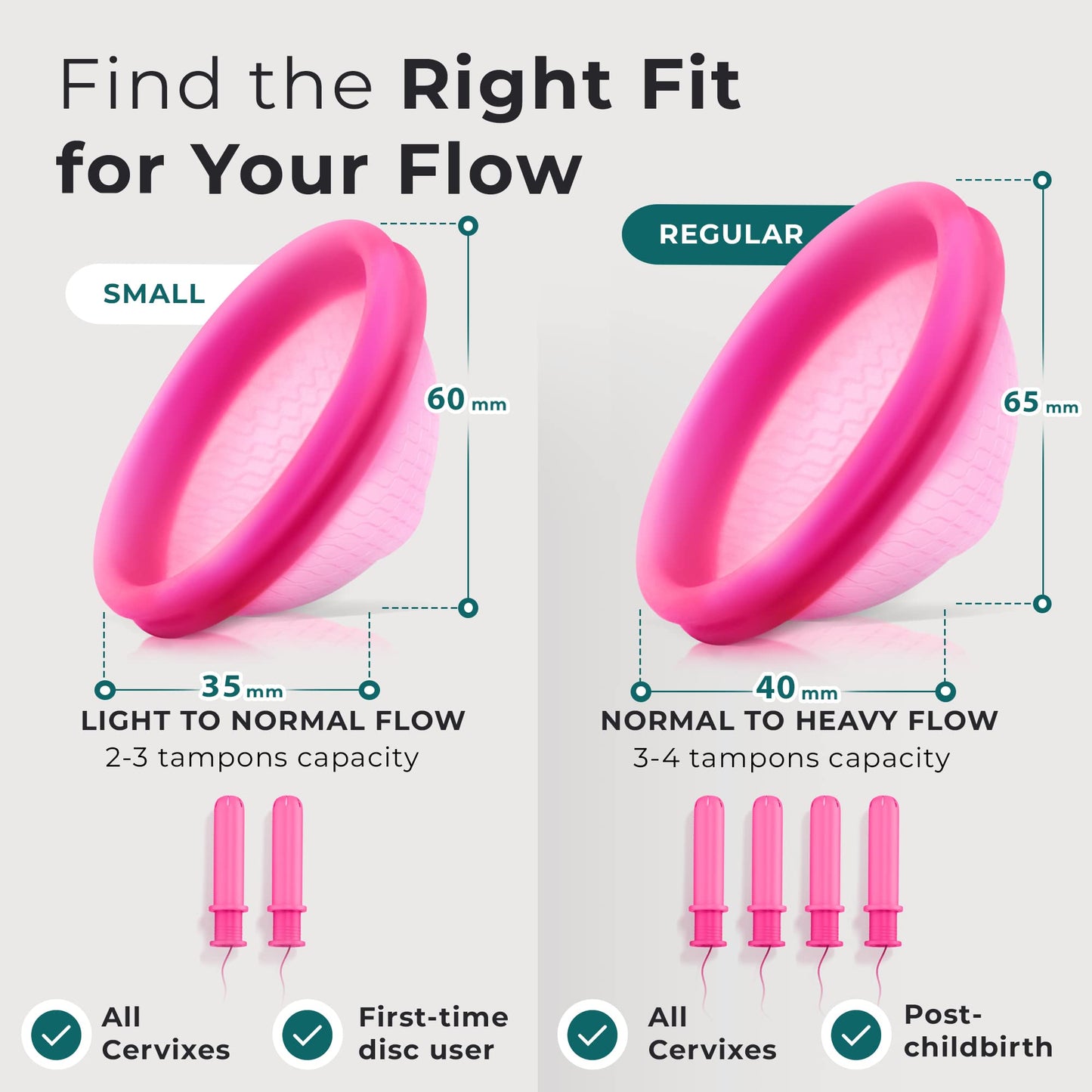 Ecoblossom Reusable Menstrual Disc - Large Menstrual Cup - Soft Period Disc for Women Designed EcoBlossomBuy Supplements Australia