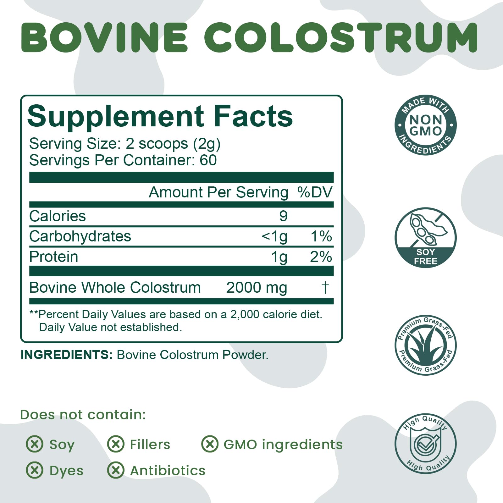 MICYDELAS Bovine Colostrum Supplement Powder 50% IgG Premium Bovine Colostrum for Gut Health Support, Immune Support, Muscle Recovery & Overall Wellness, Grass Fed, Non-GMO, Unflavored, 60 Servings MICYDELASBuy Supplements Australia