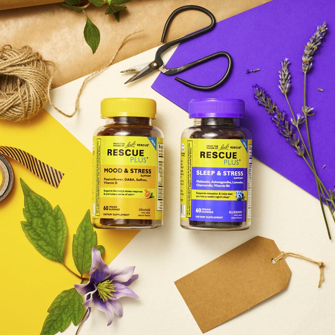 RESCUE Bach Plus Sleep & Stress Support Gummies, Nighttime Dietary Supplement RESCUEBuy Supplements Australia