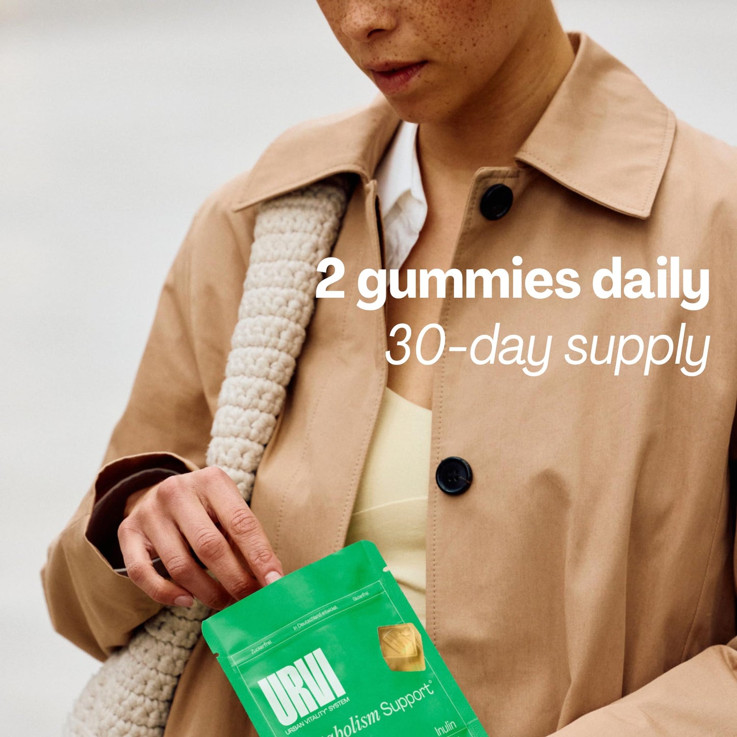 URVI® Metabolism Support Gummies 4-in-1 – Chromium Picolinate, Choline, Inulin & Ginger Extract - Prebiotic Fiber & Minerals – Gut Health & Digestive Support