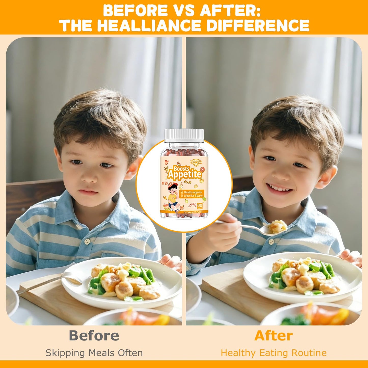 Appetite Booster Gummies for Kids Adults – Natural Blend of Hawthorn Zinc Carrot Supports Digestion Helps Increase Appetite, Promotes Healthy Eating Habits for Picky Eaters (Mixed Fruit Flavor) HeallianceBuy Supplements Australia