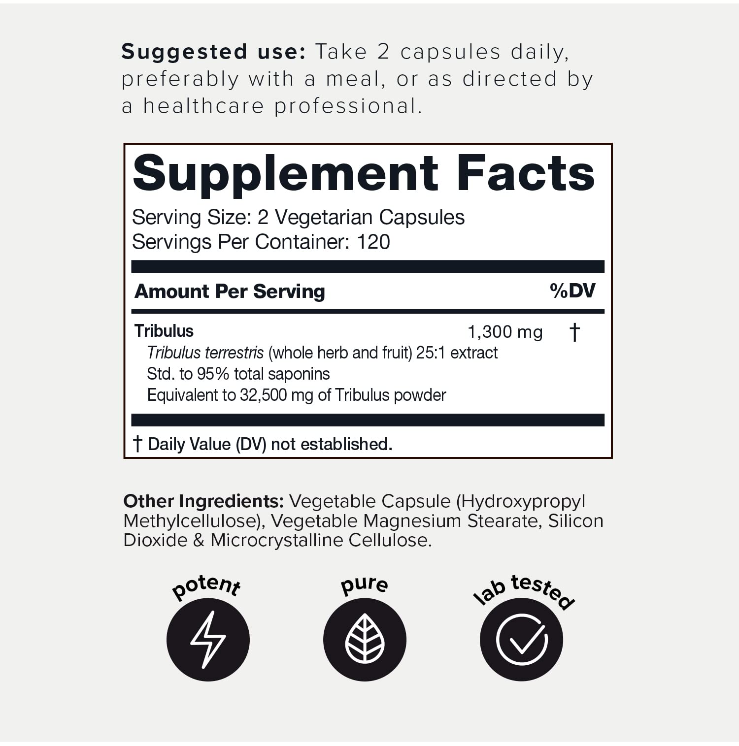 Toniiq Ultra High Strength Tribulus Capsules - 95% Steroidal Saponins - 1300mg Concent ToniiqBuy Supplements Australia