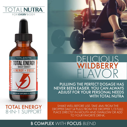 Extra Strength Vitamin B Complex Drops- B Vitamins B12, B6, B3- Vegan and Non GMO Total NutraBuy Supplements Australia