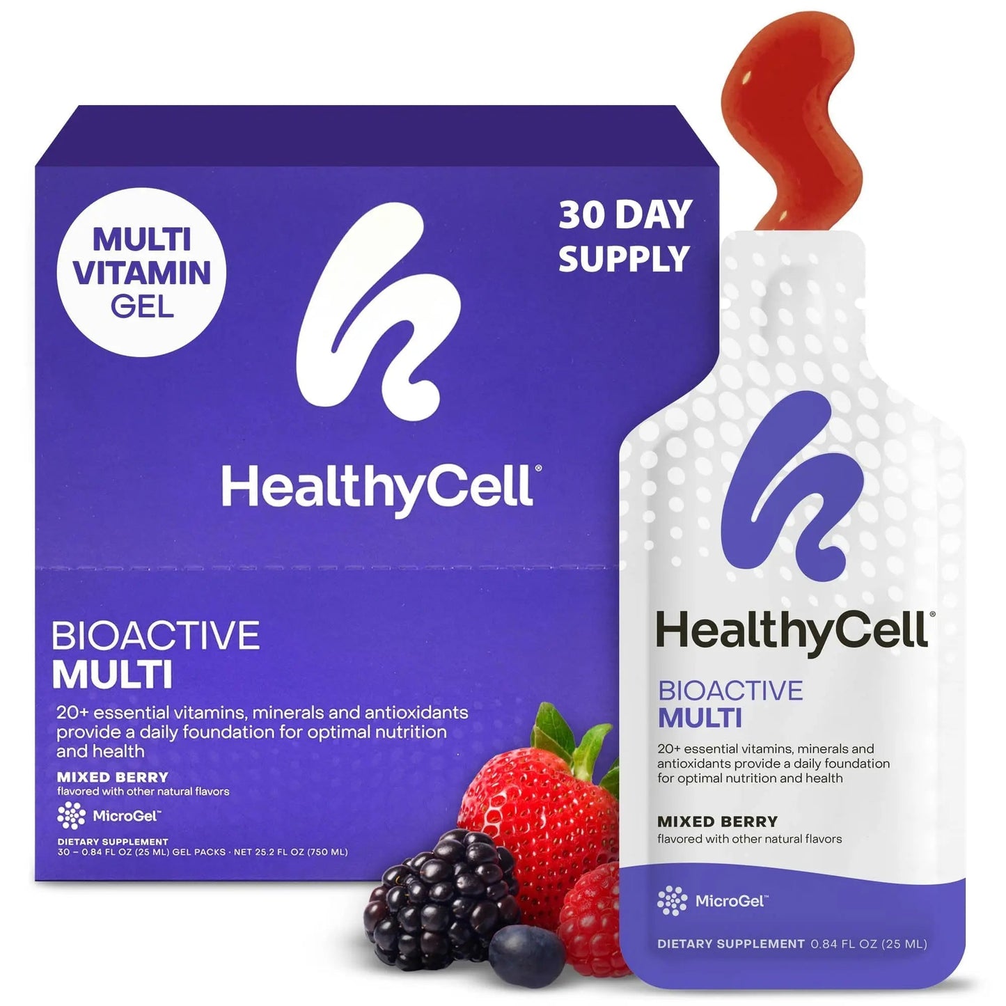Healthycell Bioactive Daily Liquid Multivitamin for Men & Women – 20+ Essential Vitamins, Minerals & Antioxidants for Brain Healthycell