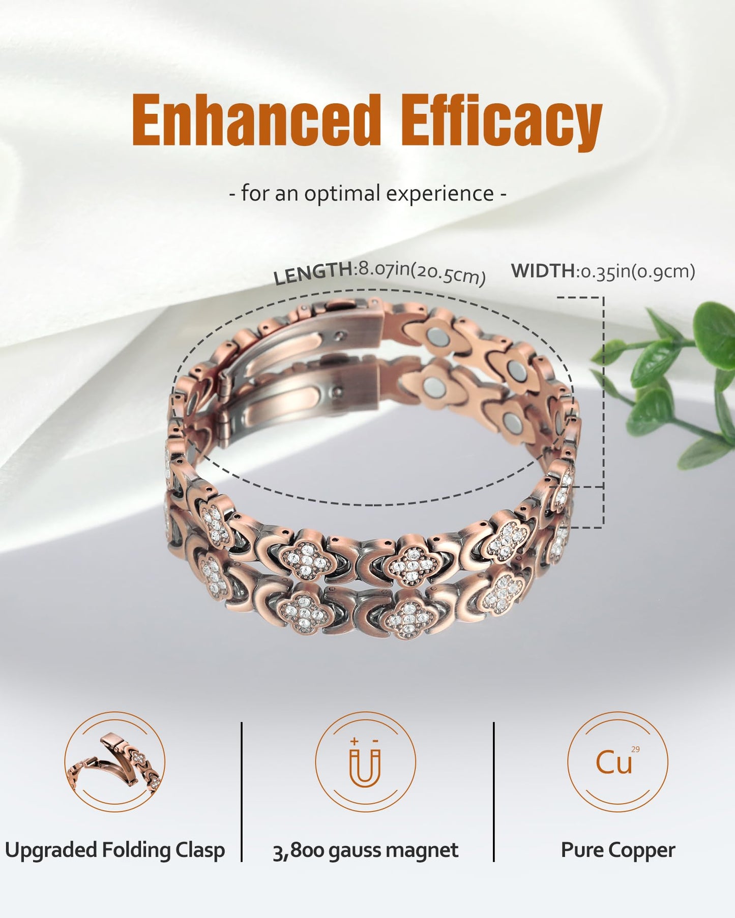 Jecanori Women's Pure Copper Bracelet, Ultra Strength Magnetic Copper Bracelets for Women JecanoriBuy Supplements Australia