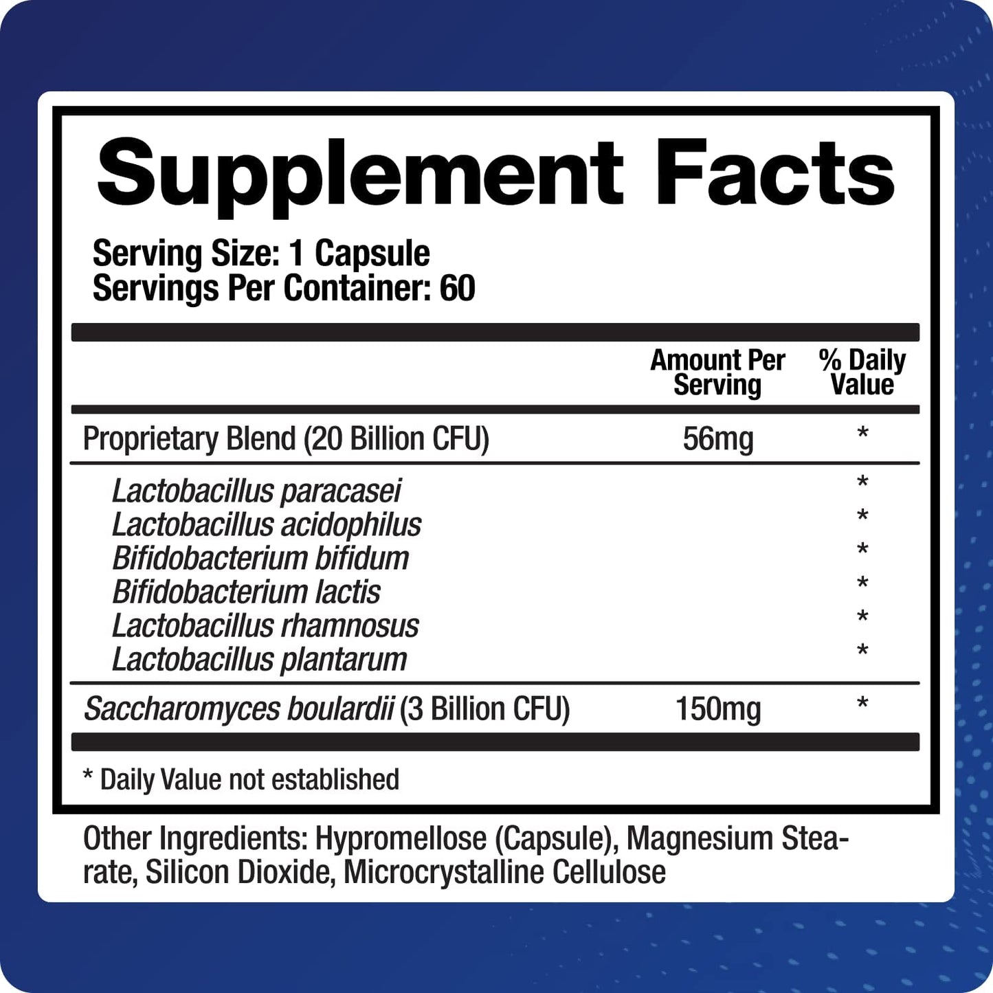 BioMatrix Saccharomyces boulardii Probiotic Supplement w/L. paracasei, L. rhamnosus, Bifidobacterium, Acidophilus – Prebiotic Complement – Temp-Stable, 30-60 Day Supply BioMatrixBuy Supplements Australia