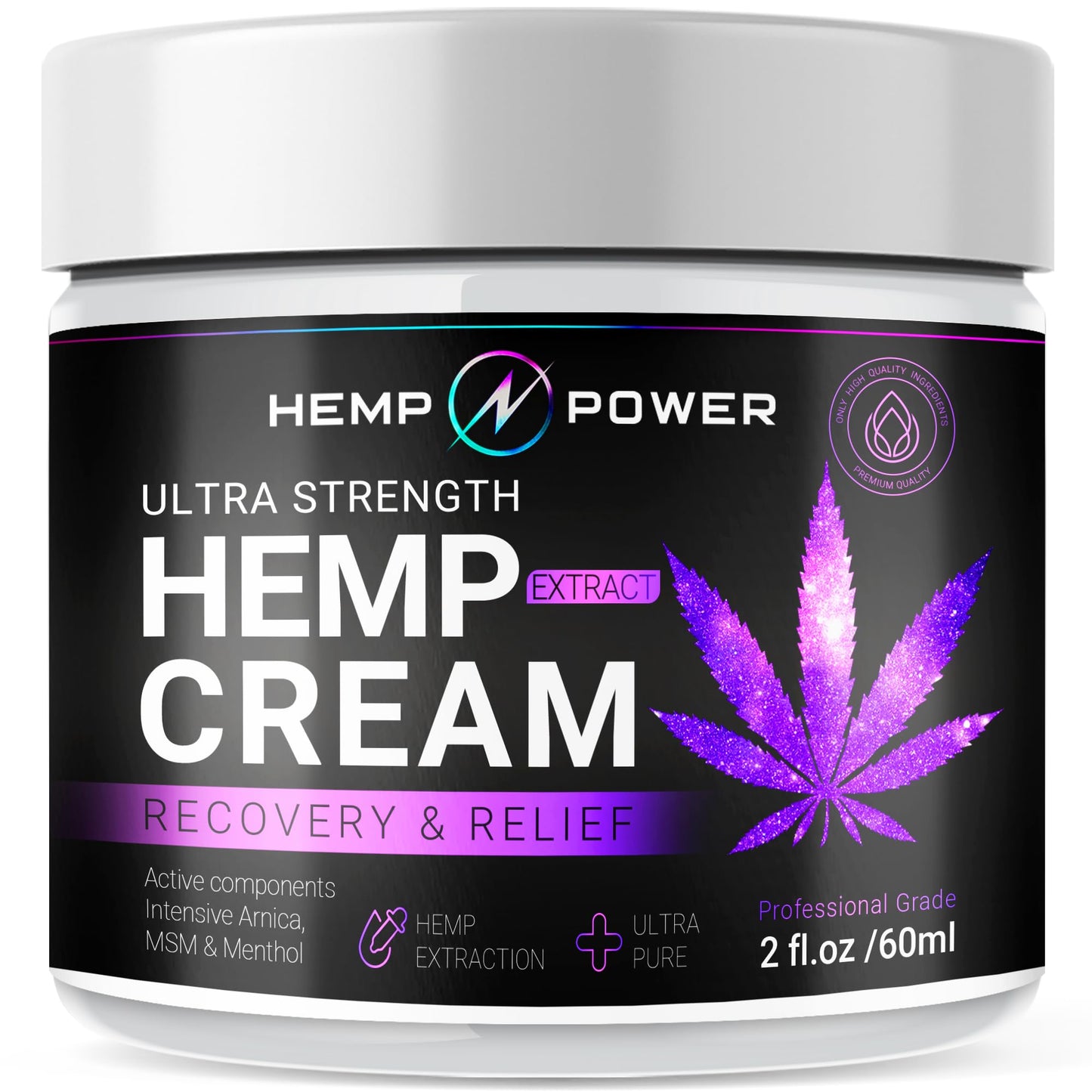 Hemp Power Joint Muscle Relief Cream, with Hemp, Menthol, MSM Arnica, Support Your Back, Muscles, Joints, Neck, Shoulder, Knee, Nerves - 2 Fl Oz. HEMP POWERBuy Supplements Australia