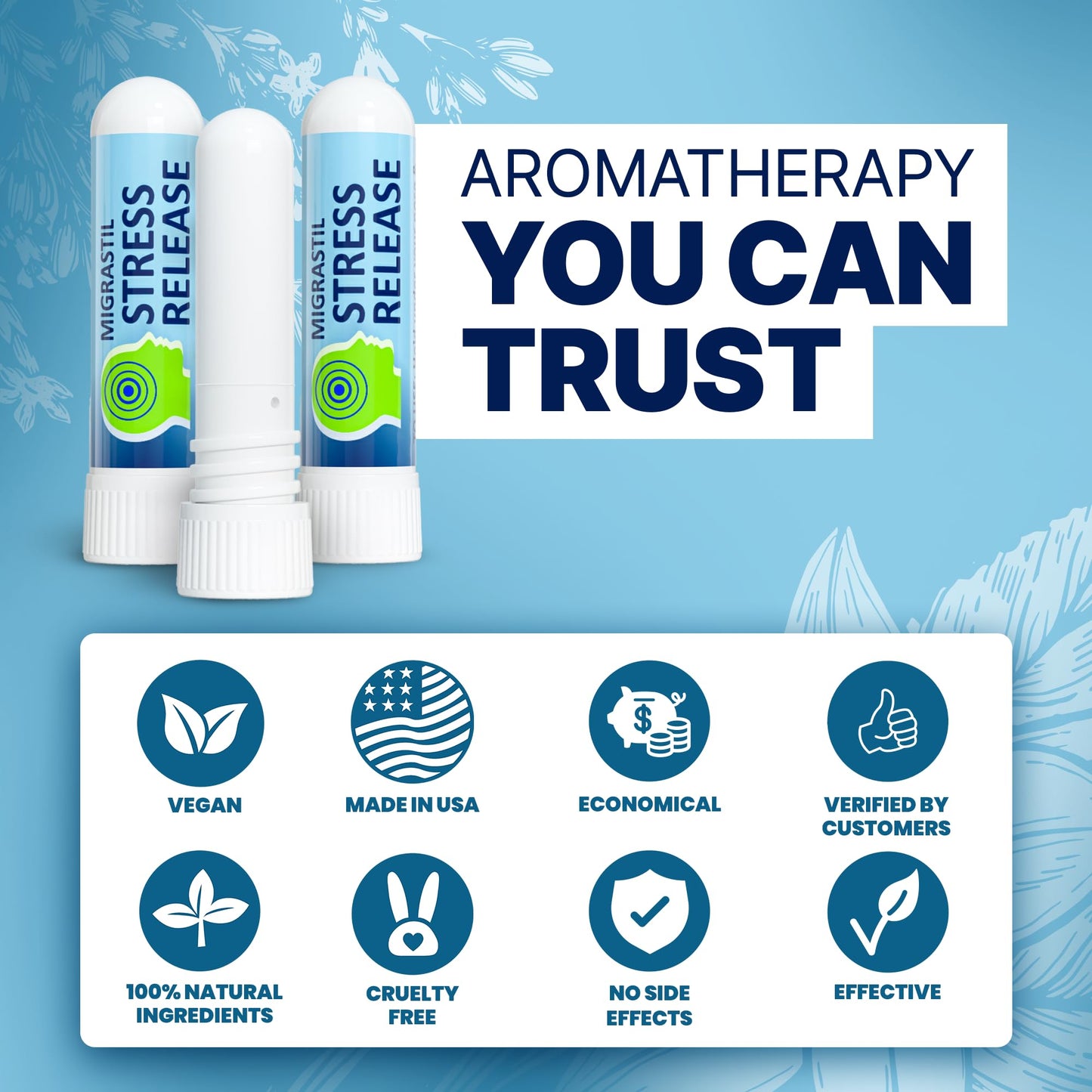Basic Vigor Migrastil Extra Strength Migraine Stick & Stress Release Inhaler 2-Pack Basic VigorBuy Supplements Australia