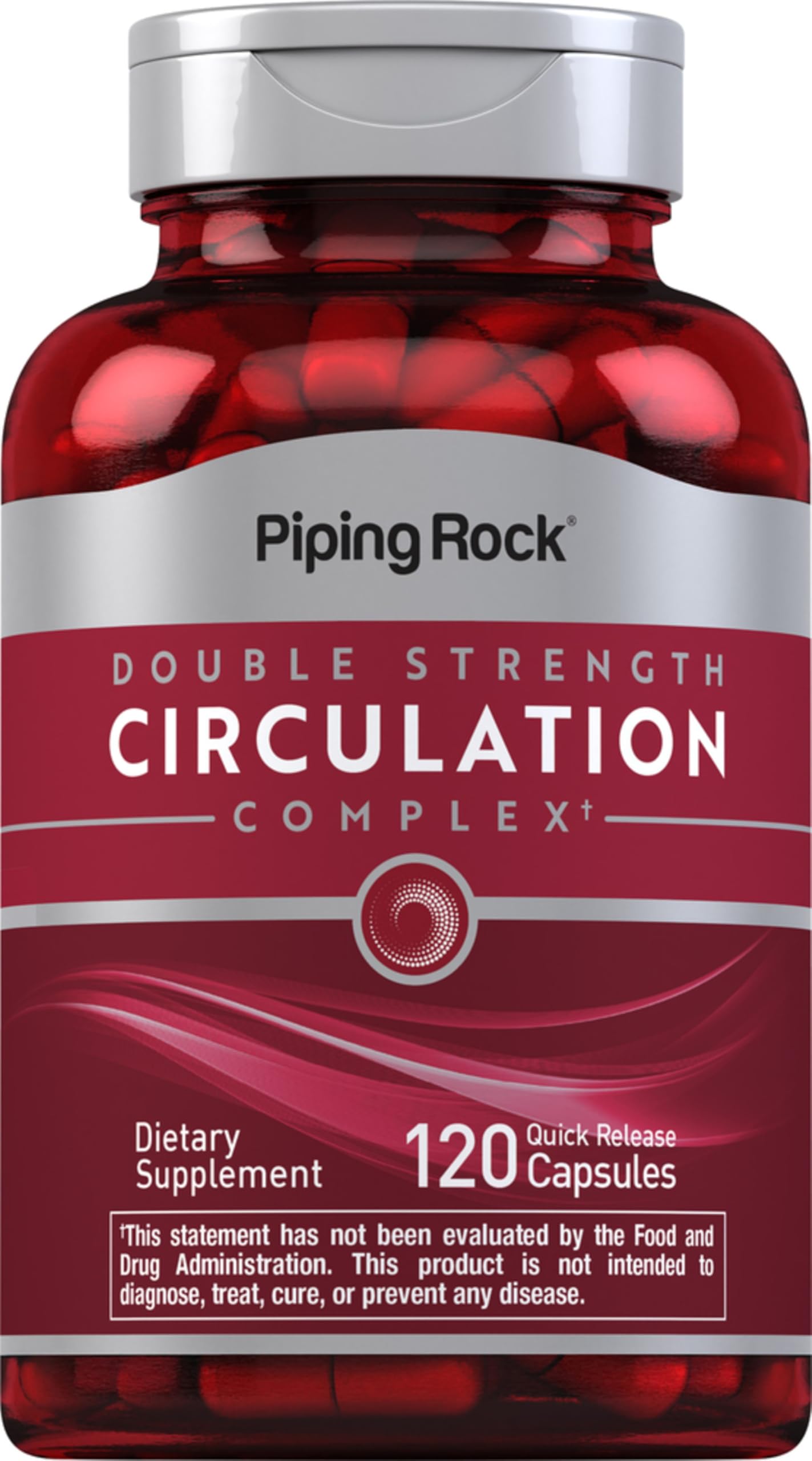 Piping Rock Circulation Supplement | 120 Capsules | Double Strength Complex | Non-GMO, Gluten Free Piping RockBuy Supplements Australia