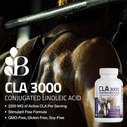 Bronson CLA 3000 Extra High Potency Supports Healthy Weight Management Lean Muscle Mass Non-Stimulating