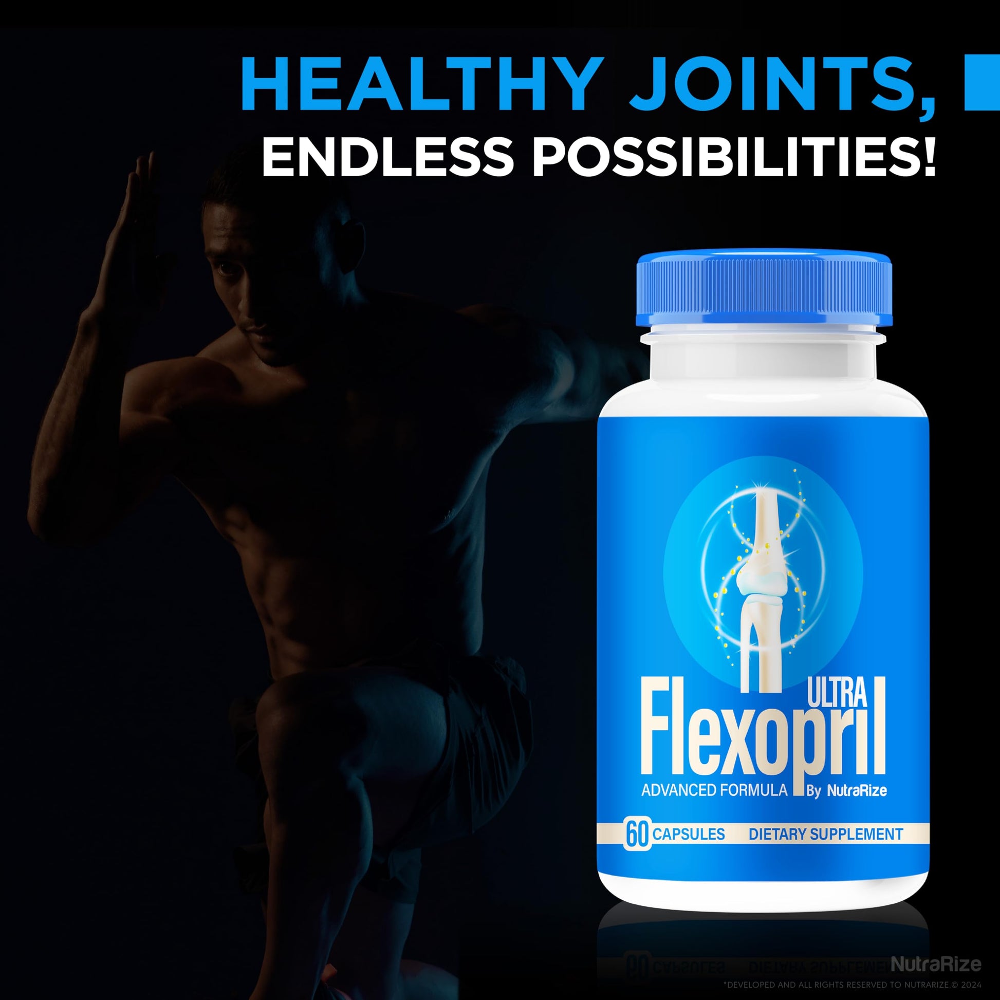 NutraRize (2 Pack) Flexopril Ultra Capsules, Official Flexopril for Joint Support, All-Natural Formula to Fortify Bones and Bolster Flexibility, Premium FlexoprilUltra Pills Review (120 Capsules) NutraRizeBuy Supplements Australia