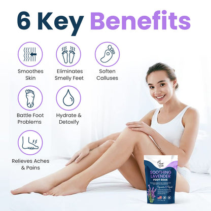 Soothing Lavender Foot Soak with Epsom Salt - Best Toenail Treatment, & Softens Calluses FOOT CUREBuy Supplements Australia