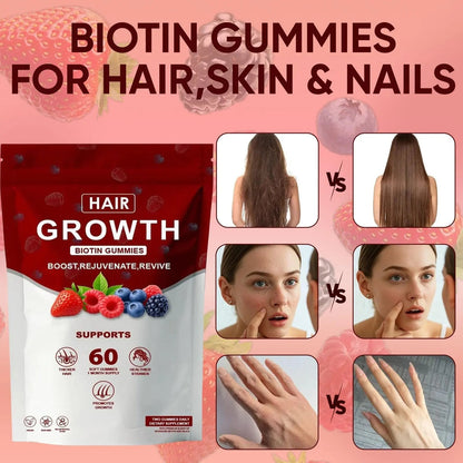 Neonomicon Lumin Hair Growth Gummies – with Biotin, Vitamin C & E, Rosemary, Saw Palmetto – Supports Healthy Hair Growth & Strength Neonomicon