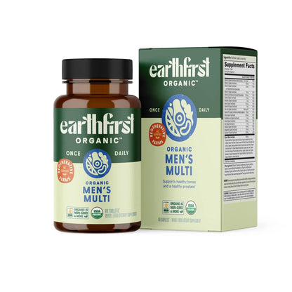 EarthFirst Organic Men’s Multi Once Daily, Whole-Food Multivitamin with 19 Vitamins & Minerals for Energy, Heart, Bone Strength EarthFirst OrganicBuy Supplements Australia