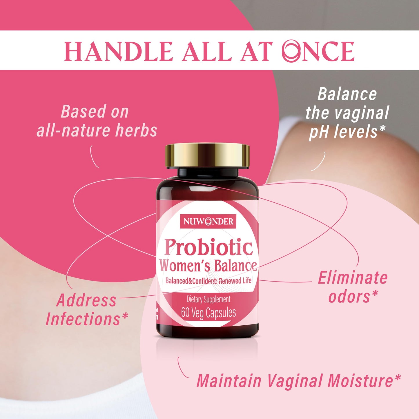 NUWONDER Women's probiotic - Natural Vaginal Support Supplement, Balanced & Confident NUWONDERBuy Supplements Australia
