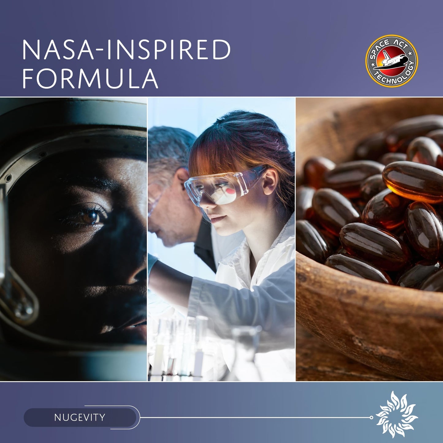 Nugevity OS2 Ocular Support Solution - Patented Eye Vitamins for Macular Health, Dry Eye and Blue Light - Lutein, Zeaxanthin, Omega 3, Astaxanthin and AREDS2 Supplements, Co-Developed by NASA, 90 ct NugevityBuy Supplements Australia