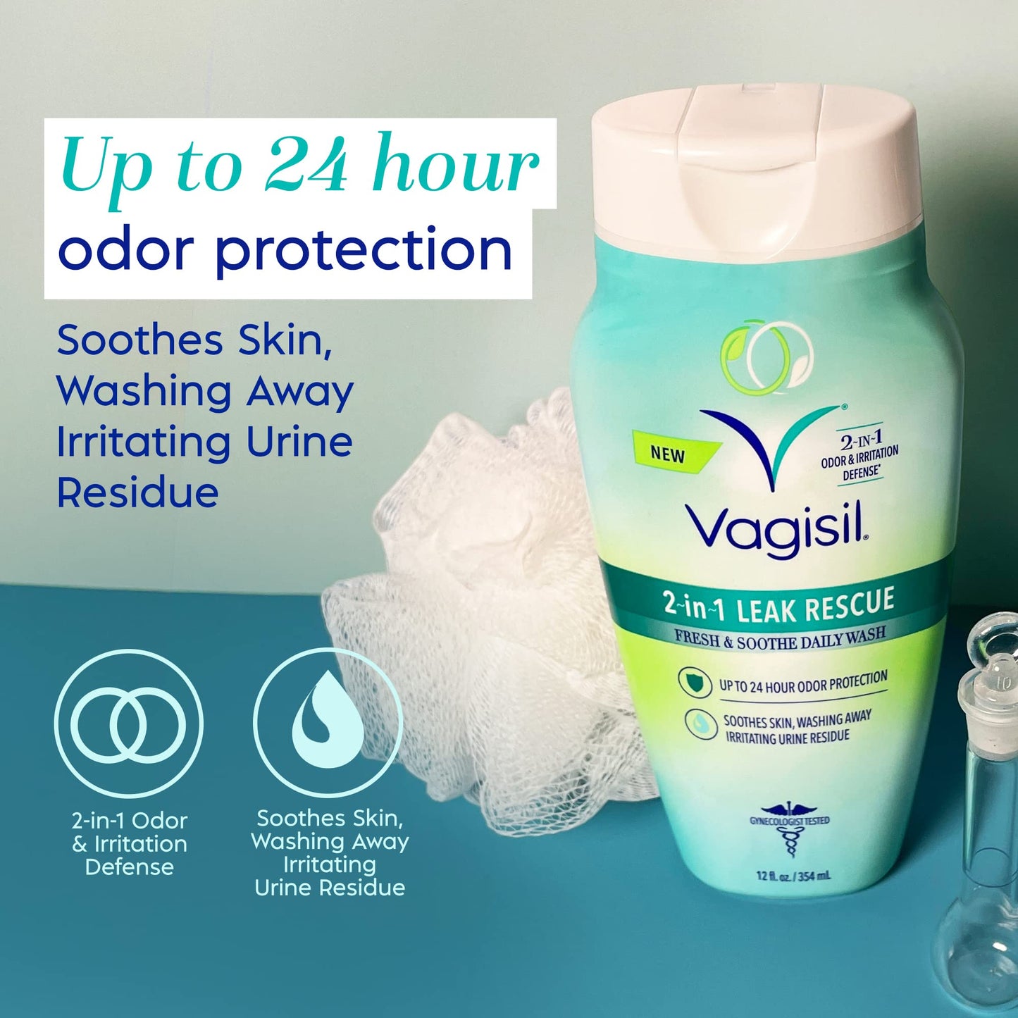 Vagisil 2-in-1 Leak Rescue Daily Intimate Feminine Wash for Women, Gynecologist Tested & Hypoallergenic VagisilBuy Supplements Australia