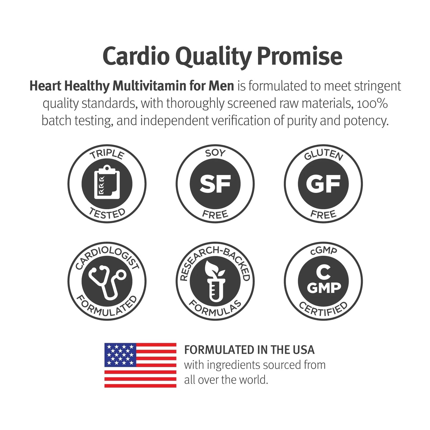 Dr. Sinatra Heart Healthy Multivitamin for Men with Vitamin D 1000 IU, A, B12, C, E, and Zinc, 90 Tablets (30-Day Supply) Dr. Sinatra