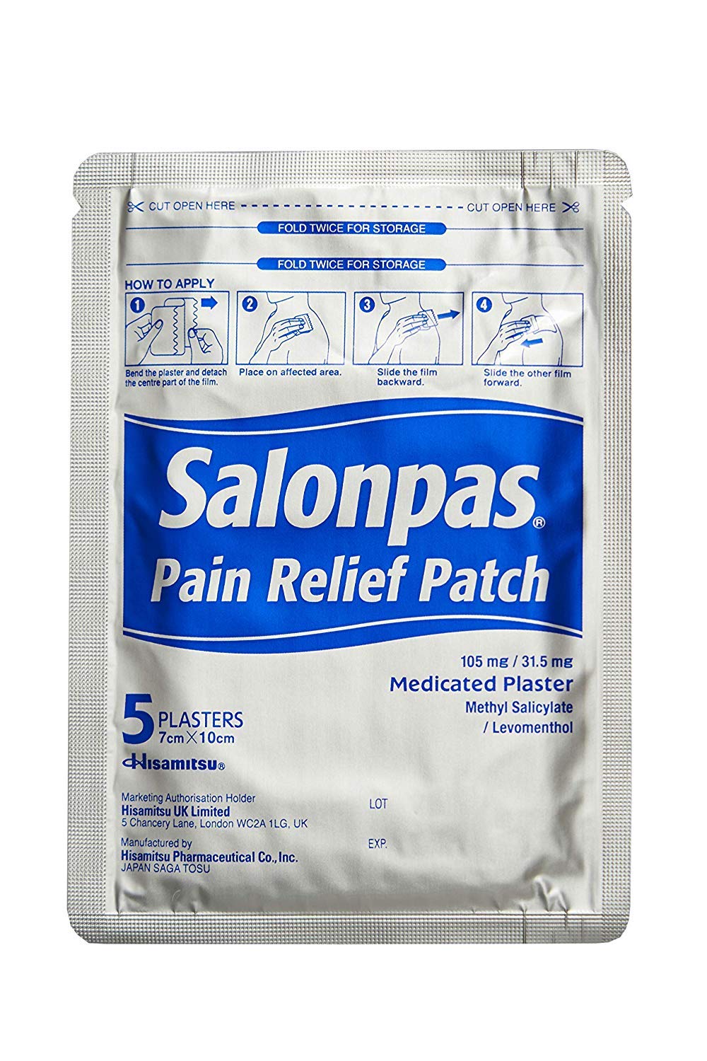 Salonpas Pain Relief Patches 5 Each SalonpasBuy Supplements Australia