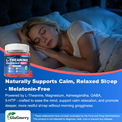 GlaGmrry 90 Count | L Theanine Gummies, L Theanine Supplement for Adults & Kids, w/Ashwagandha, Magnesium, GABA & 5-HTP, Sugar Free Liposomal Formula for Calm Relax zzZ M♡♡d & Focus, Vegan GlaGmrryBuy Supplements Australia