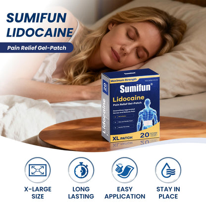 Sumifun XL Lidocaine Patches for Pain Relief, 4% Lidocaine Maximum Strength OTC, Extra Large 4.72"x7.87" for Full Back Pain Patches & Large Areas (Extra Large, Count, 20) SumifunBuy Supplements Australia