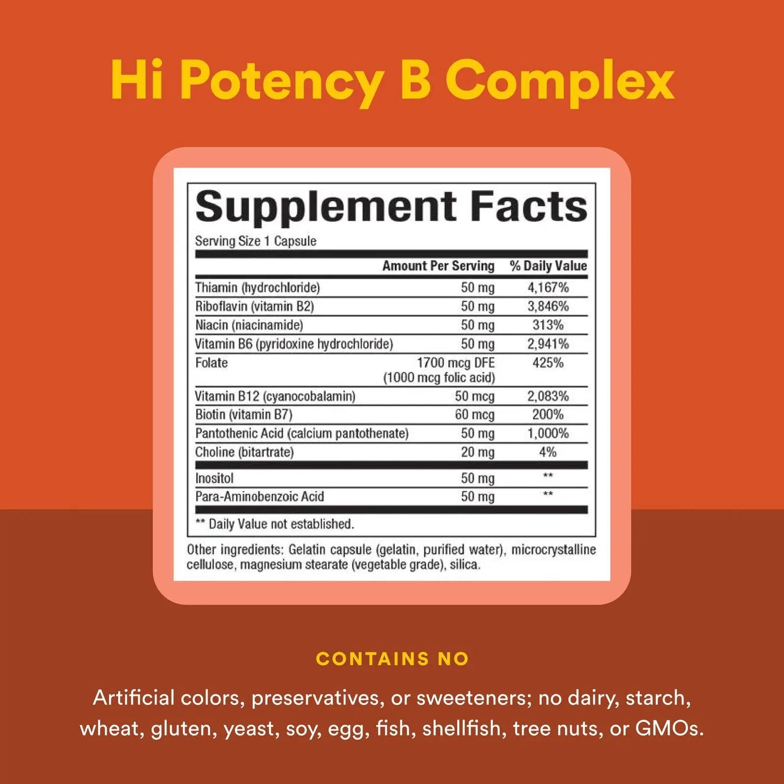 Natural Factors Hi Potency B Complex, 50 mg, 90 Capsules Natural FactorsBuy Supplements Australia