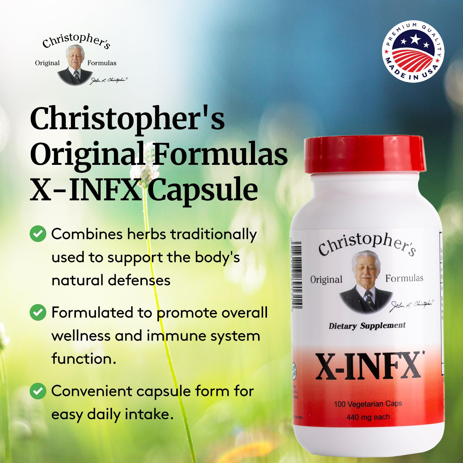 Christopher's Original Formulas X-INFX Formula, Natural Immune Support, 2 Pack, 100 Caps Each Christopher's Original FormulasBuy Supplements Australia