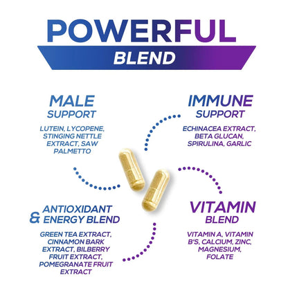 Multivitamin for Men - Advanced Supplement with Full-Spectrum Formula, Essential Vitamins A, C, D, E, & Zinc - High Potency B Vitamins Multi Nature's NutritionBuy Supplements Australia