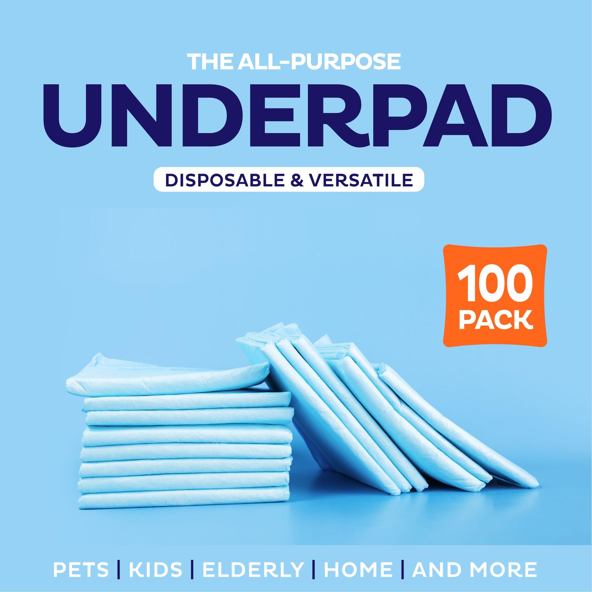 Chucks Pads Disposable [100-Pack] Underpads 17"x 24" Incontinence Chux Stack ManBuy Supplements Australia