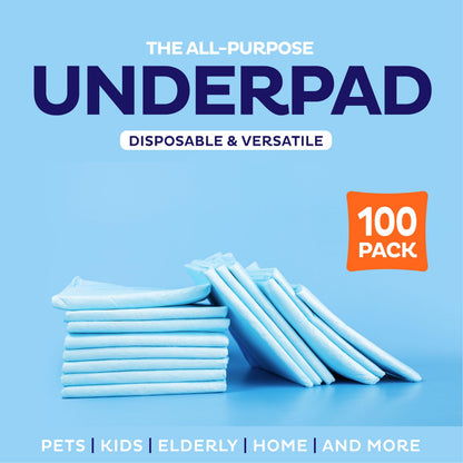 Chucks Pads Disposable [100-Pack] Underpads 17"x 24" Incontinence Chux Stack ManBuy Supplements Australia