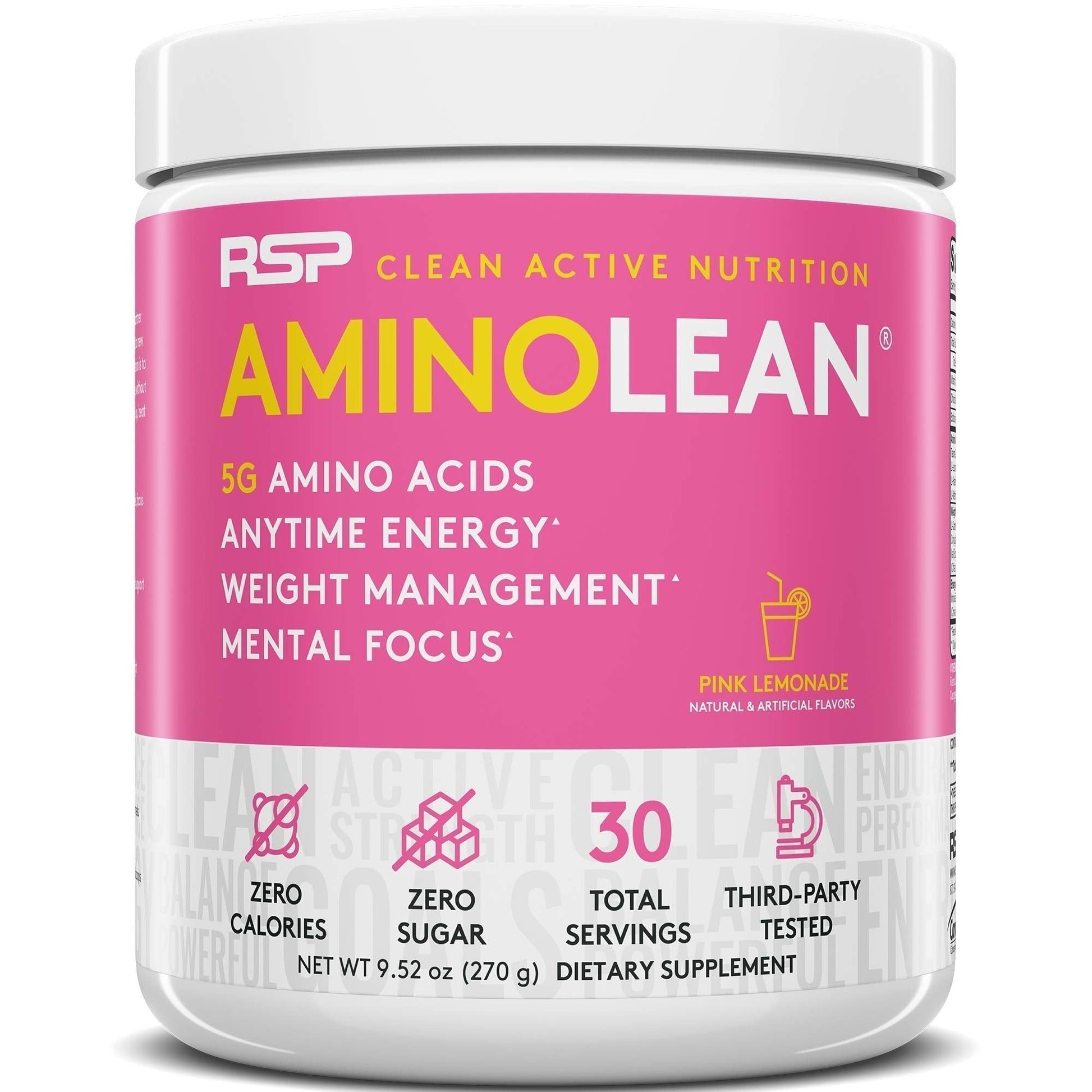 RSP NUTRITION TrueFit Protein Powder (Vanilla 2 LB) with AminoLean Pre Workout Energy (Pink Lemonade 30 Servings)