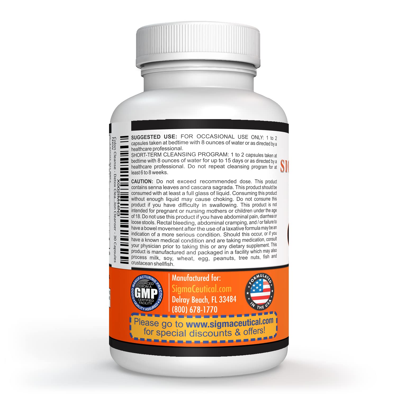 Sigmaceutical 1 Day Colon Cleanse - Detox Cleanse - Bowel Cleanse & Laxative - Bowel Detox SigmaceuticalBuy Supplements Australia