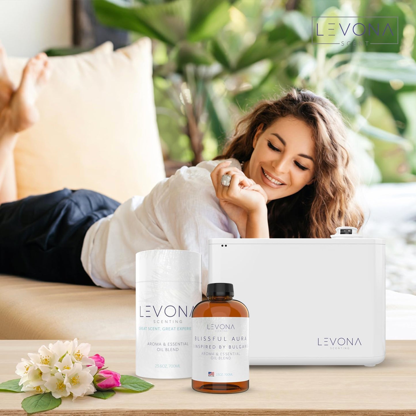 Levona Scent Essential Oils for Diffuser: Blissful Aura with Notes of Amber, Musk & Jasmine LEVONA SCENTBuy Supplements Australia