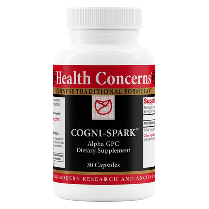 Health Concerns Cogni-Spark – Brain Support for Memory, Focus, and Mental Clarity – Alpha-GPC Choline Supplement for Cognition, Nerve Function & Longevity